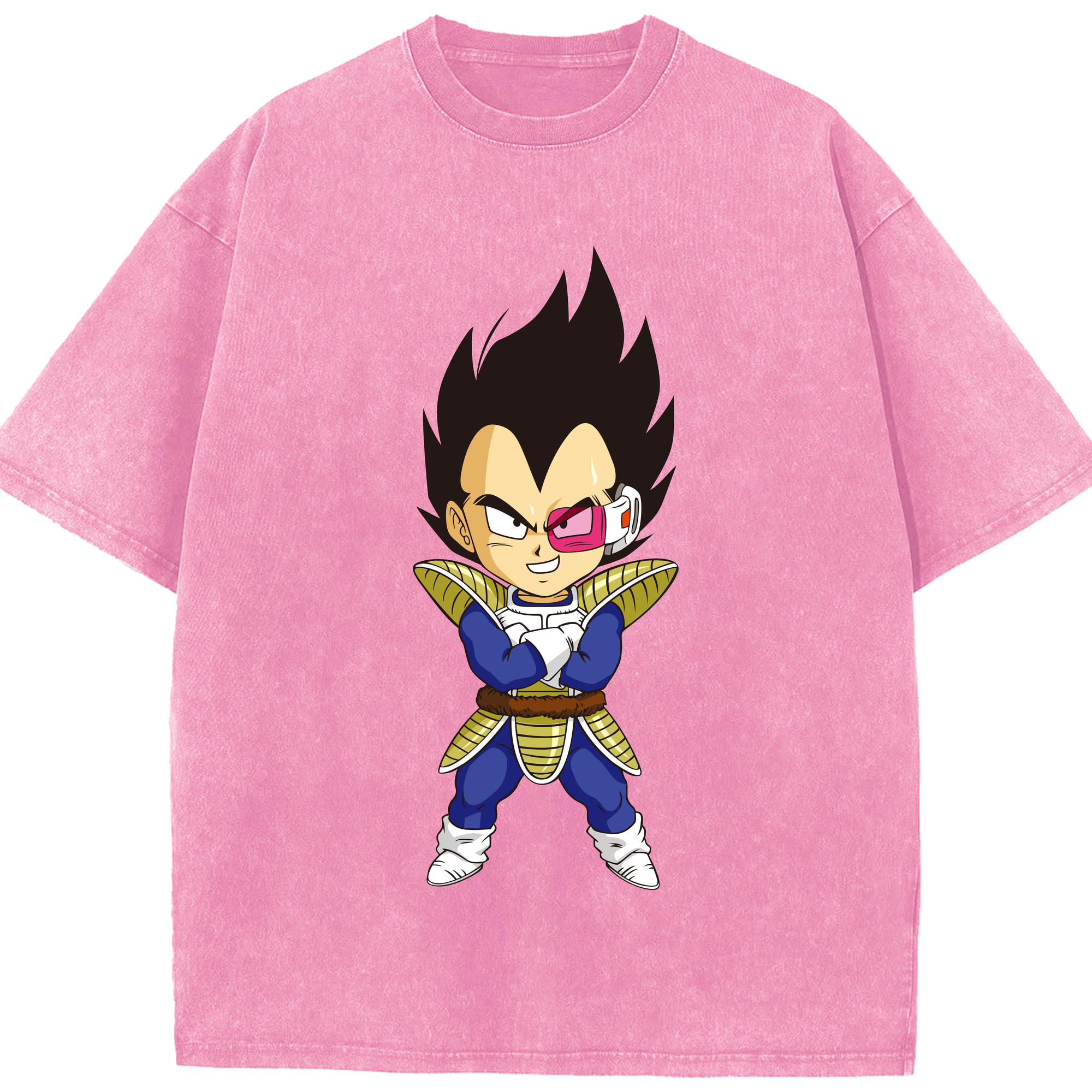 （画像用） ドラゴンボール ベジータ四世（Bejīta Yonsei）DRAGON BALL Vegeta IV 綿100% ヴィンテージ風 半袖Tシャツ（フロントプリント）